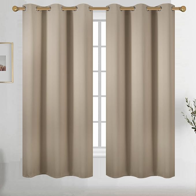 Diraysid Khaki Grommet Blackout Curtains by Diraysid%2C+refresh+your+life