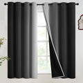 SimpleHome 100% Blackout Ombre Bedroom Curtains Black and Greyish White by SimpleHome