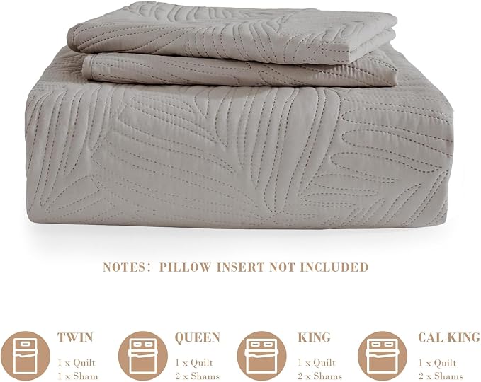 Exclusivo Mezcla 3-Piece King Quilt Bedding Set, Soft Microfiber Bedspreads | - Image 6