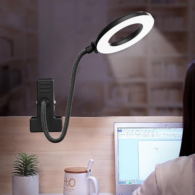 LED Desk Lamp with Clamp, 3 Color Modes, 10 Brightness | Eye-Caring Reading - Image 6