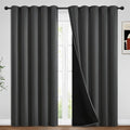 Yakamok Dark Grey Blackout Curtains 84 inches Long by Yakamok