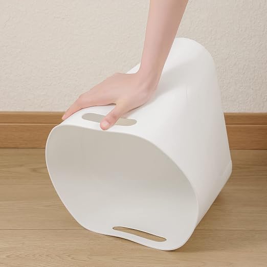 Small Bathroom Trash Can, 3.5 Gallon Slim Garbage Can, 2 Pack White | Plastic - Image 5