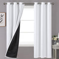 YoungsTex White 100% Blackout Curtains 72 Inches Length by YoungsTex