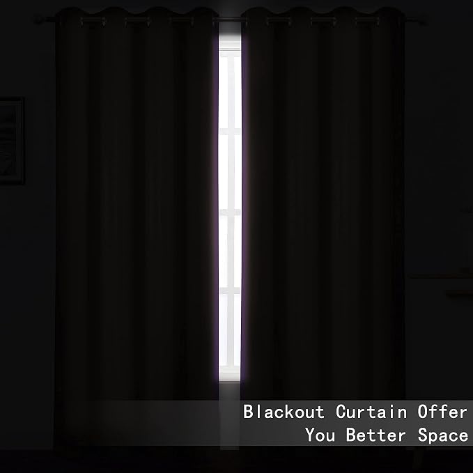 100% Blackout Purple Curtains - Image 3