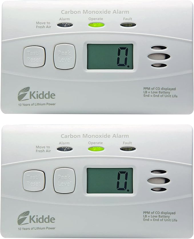 Kidde Carbon Monoxide Detectors (2 Pack) and Explosive Gas Alarm