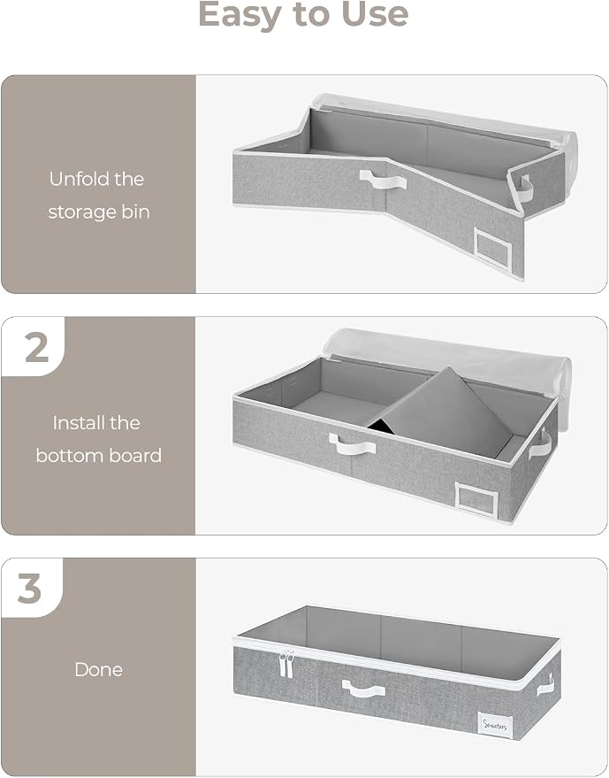 StorageWorks 7 Inch Low Profile Under Bed Storage Containers - Image 8