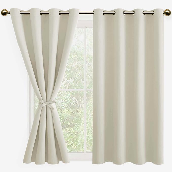 DWCN Short Blackout Curtains for Bedroom, 52 x 36 Inches Long by DWCN