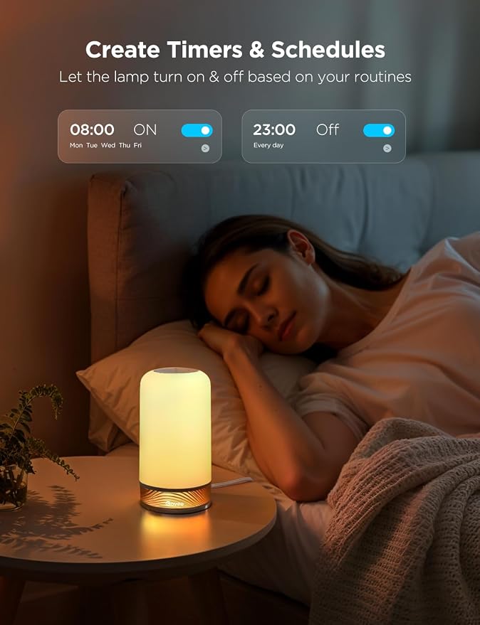 Govee RGBIC Smart Table Lamp 2, Touch Bedside Small Table Lamp | LED Desk Lamp - Image 7