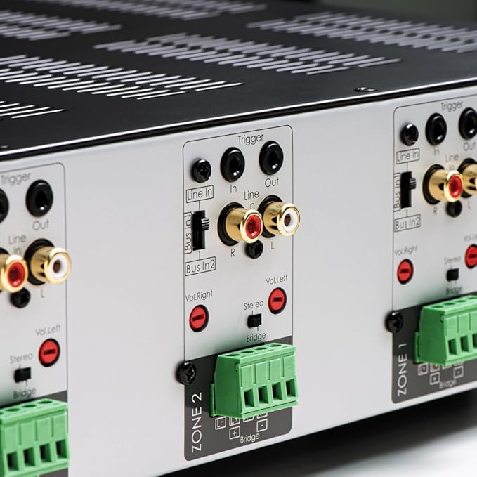 OSD Audio MX880 GEN2 4 Zone Amplifier 8Ch x 80W, Class D, Front Panel On/Off Buttons, Distributed Audio