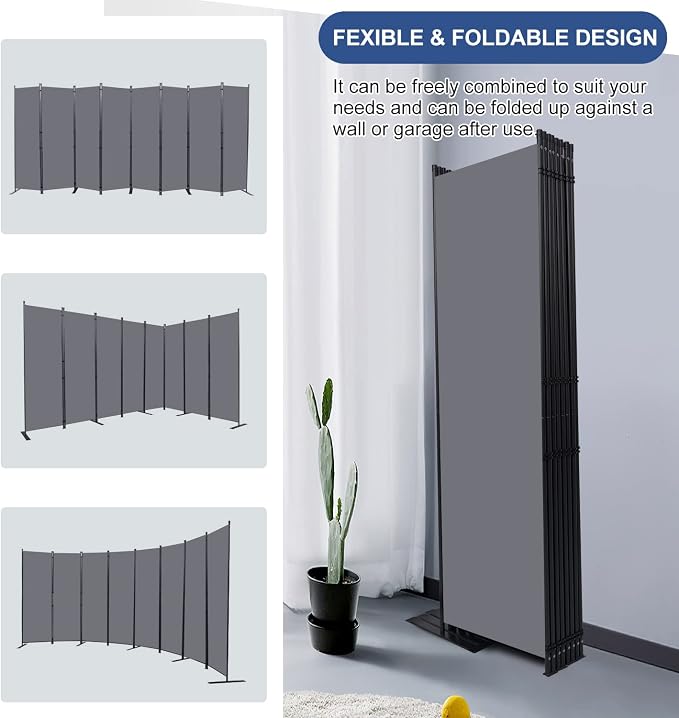 Room Divider Folding Privacy Screens, 6FT Tall Divider - Image 4