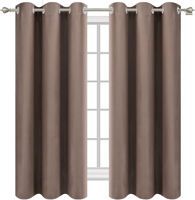 Diraysid Cappuccino Grommet Blackout Curtains - Image 2
