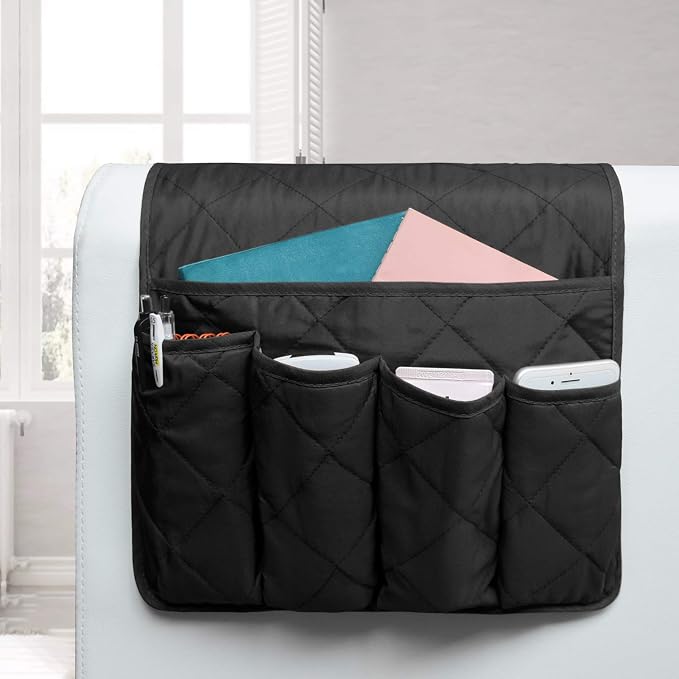 5 Pockets Remote Control Holder, Magazine Rack, Space Saver Organizer, Draped - Image 6
