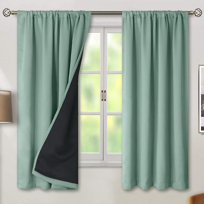 BGment Frosty Green Blackout Curtains by BGment