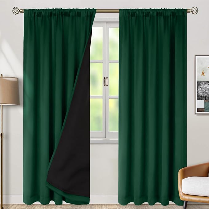 BGment 100% Thermal Insulated Blackout Curtains 84 Inches Long - Image 2
