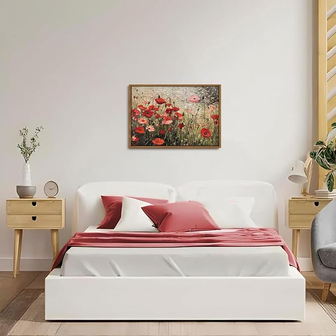 OIQArtOIQ Vintage Landscape Canvas Wall Art Framed Natural Scenery Painting - Image 5