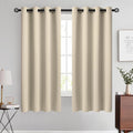 COSVIYA Grommet Room Darkening Beige Curtains 63 inch Length by COSVIYA