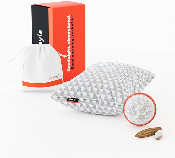 Layla Sleep, Adjustable Fill Kapok Pillow, Luxurious Cooling Pillow, Queen (Single), Supportive for Head, Neck, Fully Adjustable, Natural Material That is Light and Airy. Sleep Better-Kapok Pillows