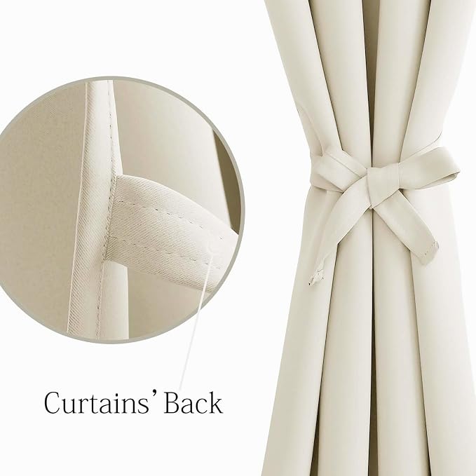 DWCN Short Blackout Curtains for Bedroom, 52 x 36 Inches Long - Image 3