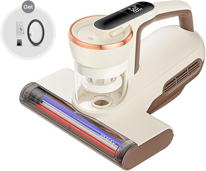Jimmy WB63 Mattress Vacuum Cleaner UV Sanitizing | Bed Vacuum Cleaner for Dust Mites, Corded with UV-C Light, Strong Suction, Dual Cyclone Filtration for Deep Mattress Cleaning & Upholstery