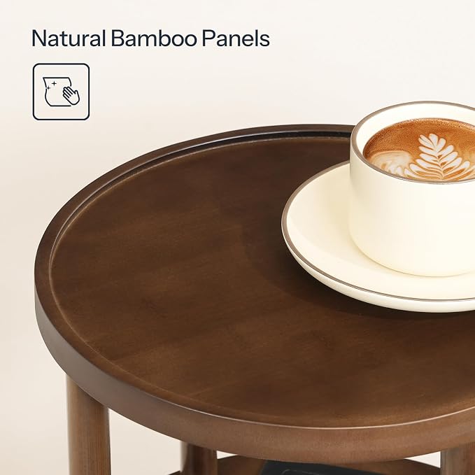 HOOBRO Set of 2 Small Round Side Tables - Image 8