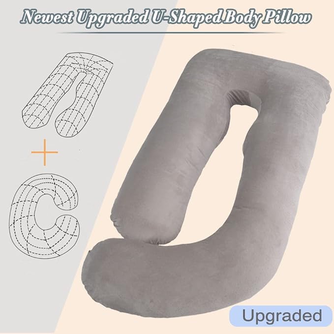 60 Inch Pregnancy Pillows for Sleeping | Extra Large U Shaped Body Pillow - Image 7