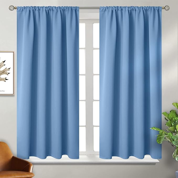 BGment Rod Pocket Blackout Curtains 54 Inch Length by BGment