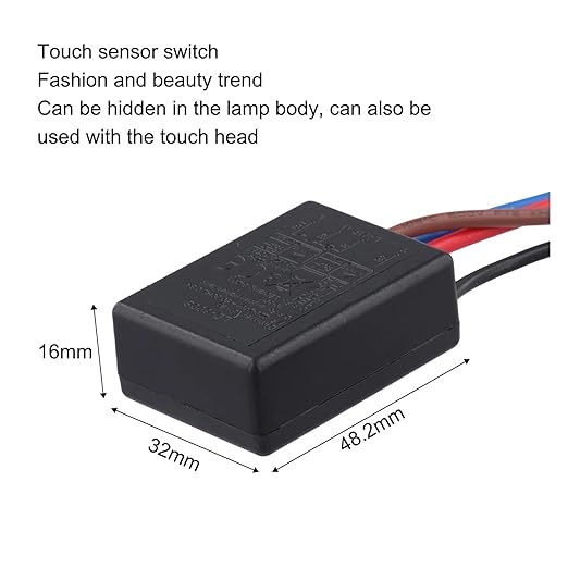 LD 600S EU Touch Dimmer Switch 0 3A/0 8A Rated Current Black Color PVC+Copper Material TUV/EMC/CE/SAA Approved
