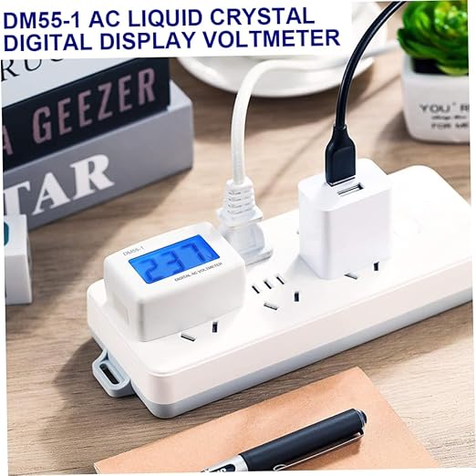 Voltage Test Monitor, 3PCS Digital Volt Meter Voltage Tester Gauge Meter Measuring Panel DM55-1 AC 80-300V LCD Display for Home