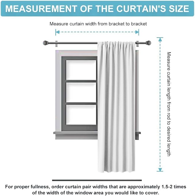 RYB HOME Blackout Curtains for Bedroom Living Room Nursery 72 inches Long | - Image 8