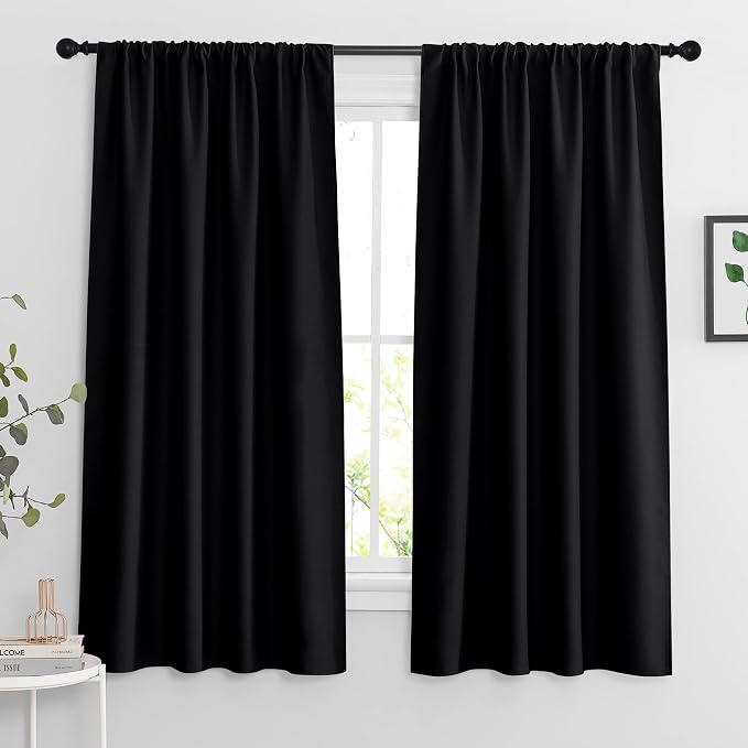 RYB HOME Blackout Curtains for Bedroom Living Room Nursery 63 inches Long | by RYBHOME