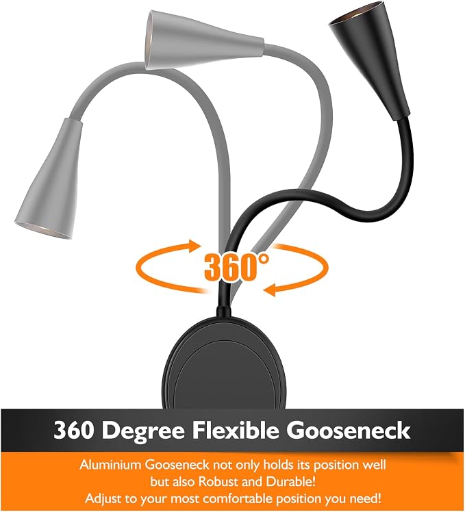 SANKEDOU Wall Mounted Reading Light, Bedside Headboard Lights - Image 5