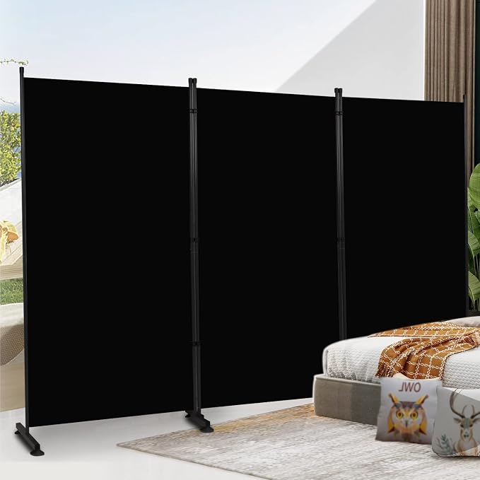 3 Panel Folding Room Divider, Privacy Screen Freestanding Space Separator | 6ft by YASRKML