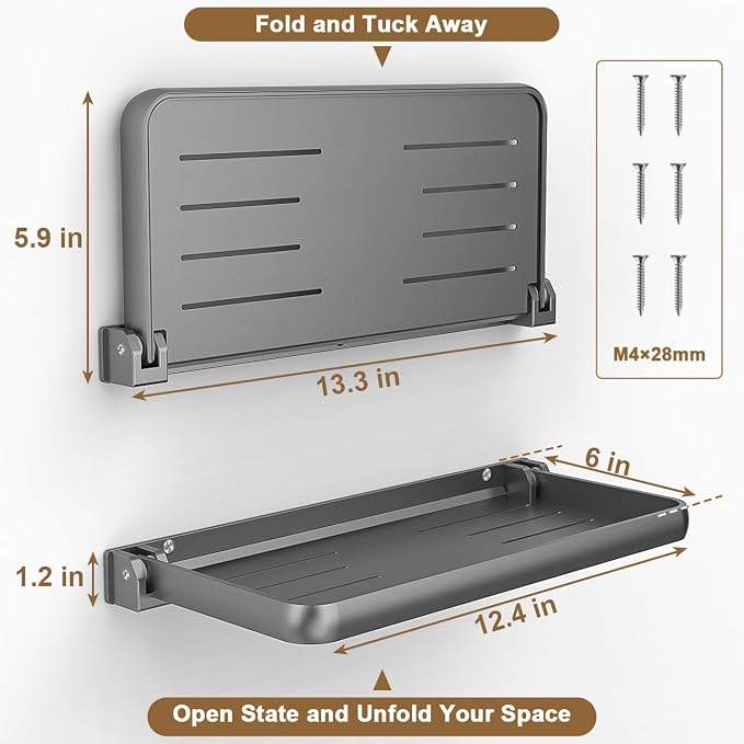 RV Aluminum Fold-Down Wall Shelf - Image 2