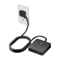 TESSAN 10Ft Black Extension Cord by TESSAN