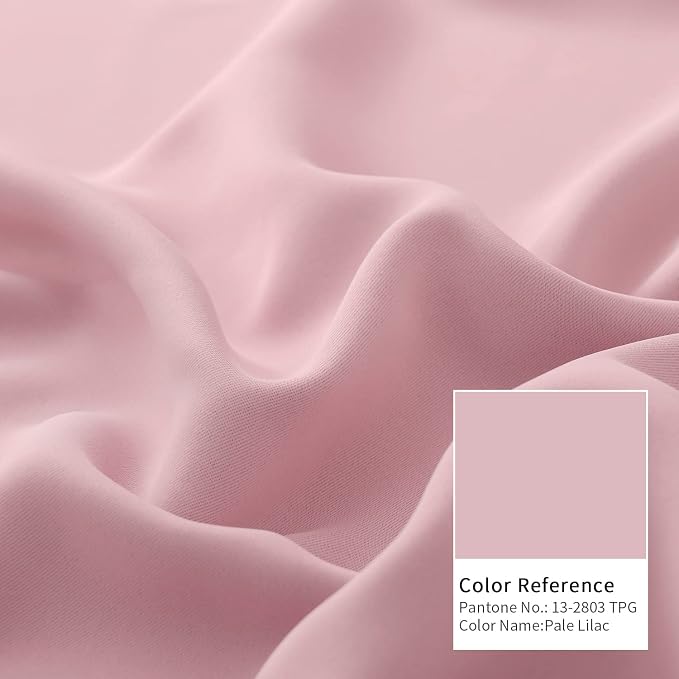 BGment Baby Pink 100% Blackout Curtains - Image 7
