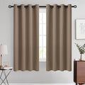 COSVIYA Grommet Room Darkening Khaki Curtains 63 inch Length by COSVIYA