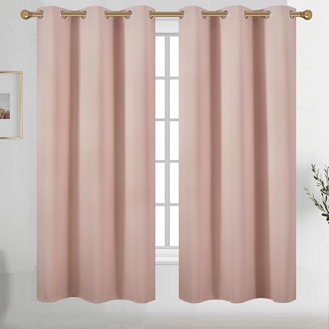 Diraysid Blush Grommet Blackout Curtains by Diraysid%2C+refresh+your+life
