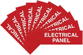 All Quality Basic Electrical Panel Sign - Fire Regulation Safety Compliance Sign Red - Medium (10 Pack)