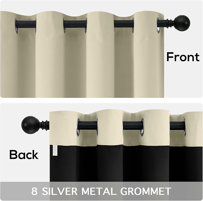 Yakamok Light Cream Blackout Curtains 84 inches Long - Image 6