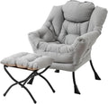Welnow Lazy Chair with Ottoman, Reading Chair with Footrest, Light Grey | A by LifeGetsBetterWithWelnow
