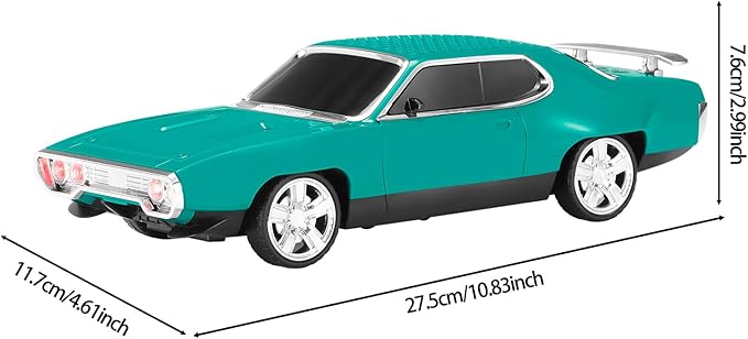 Retro Car Bluetooth Speaker with HD Stereo Sound, TWS Pairing, LED Party Lights, Built-in Microphone, Portable Wireless American Vintage-Style Bluetooth Speaker for Home, Office & Outdoor (Green)