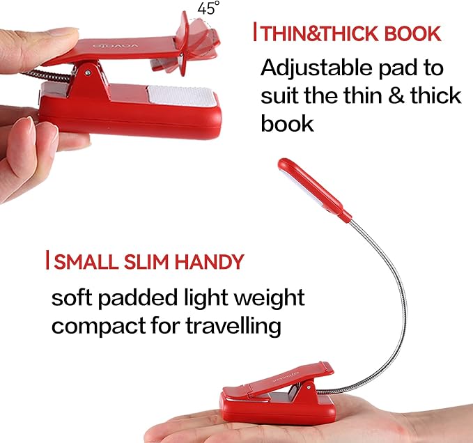 VAVOFO Rechargeable Book Light for Reading in Bed Kids, 7 LED Reading Light - Image 7