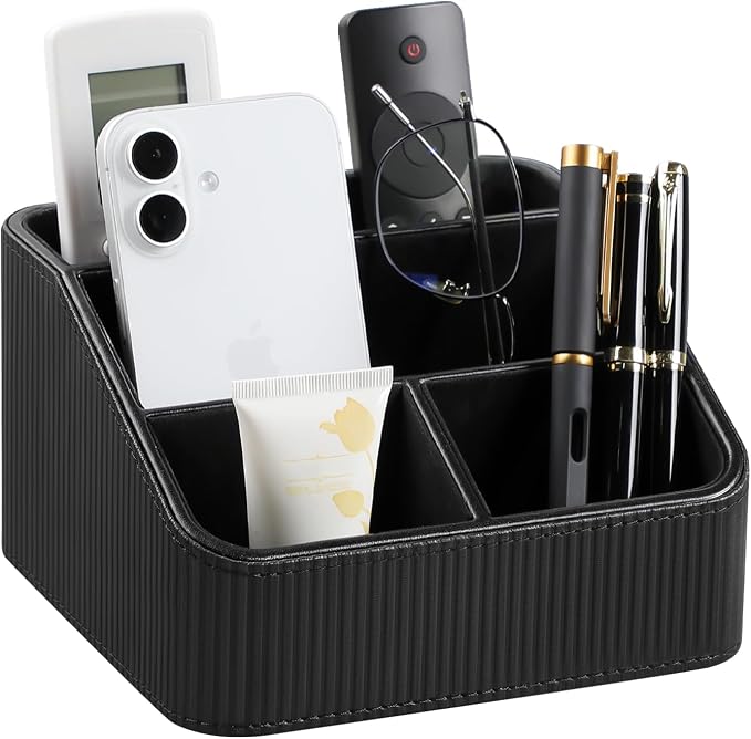 Small Remote Control Holder Bedside Nightstand Organizer Desk Caddy | 4 by Cretkhp