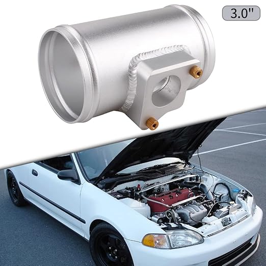 BARTOO Air Flow Meter Base MAF Sensor Mount Fit for 1992-2000 Toyota, 1993-2003 Mazda, 1993-2002 Subaru Impreza/Legacy/Forester, 1992-1997 Honda Civic /Accord, (3.0", 1)