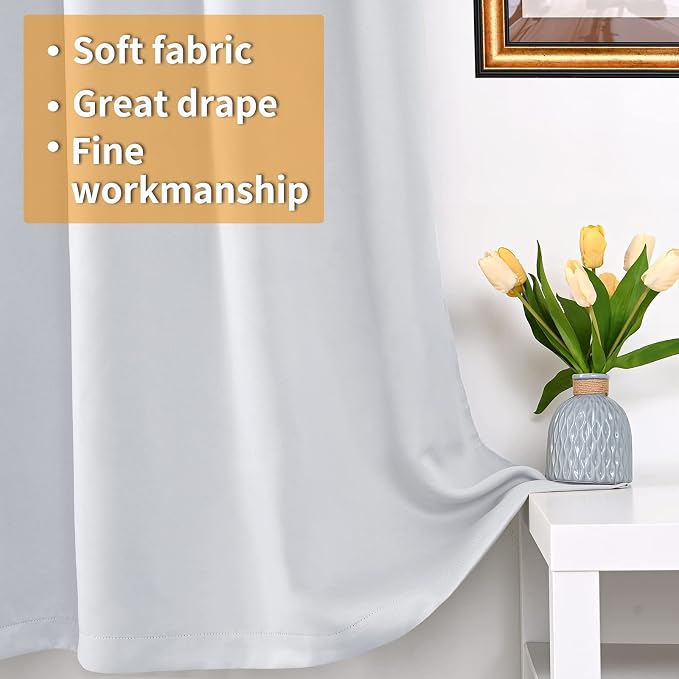 YoungsTex 100% Blackout Curtains 84 Inches Length - Image 5