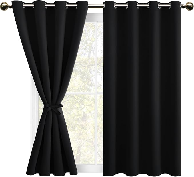 DWCN Black Blackout Curtains for Bedroom - Image 7