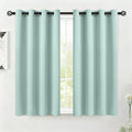 COSVIYA Grommet Room Darkening Aqua Curtains 45 inch Length by COSVIYA