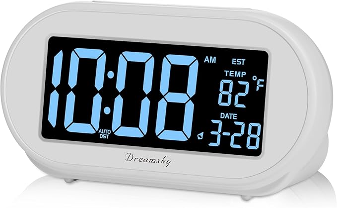 DreamSky Alarm Clocks for Bedrooms, Auto Set Digital Clock by DreamSky