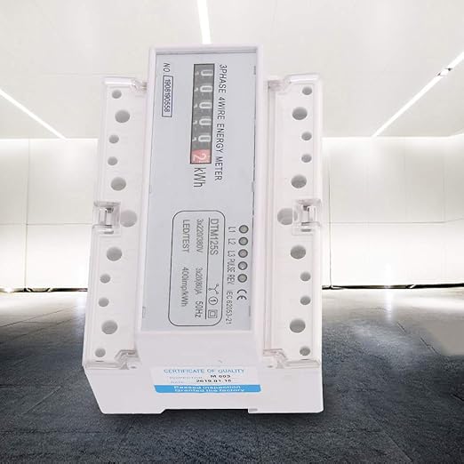 MOUMOUTEN 220 380V 20 80A Digital Electric Power Meter, 3 Phase KWh Meter, Energy Consumption Monitor, DIN Rail Installation, for Industrial and Commercial Use