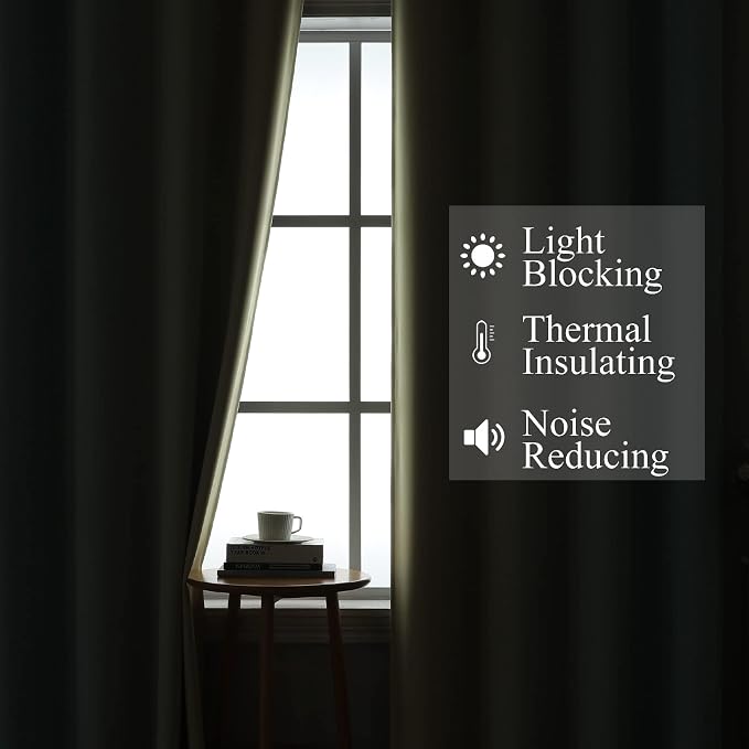Aqua and Beige Ombre Blackout Curtains 63 Inch - Image 3
